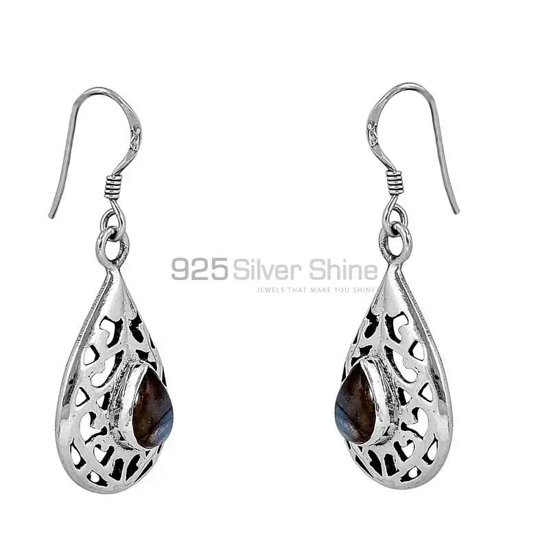 Natural Labradorite Gemstone Earring In 925 Sterling Silver Jewelry 925SE101_1