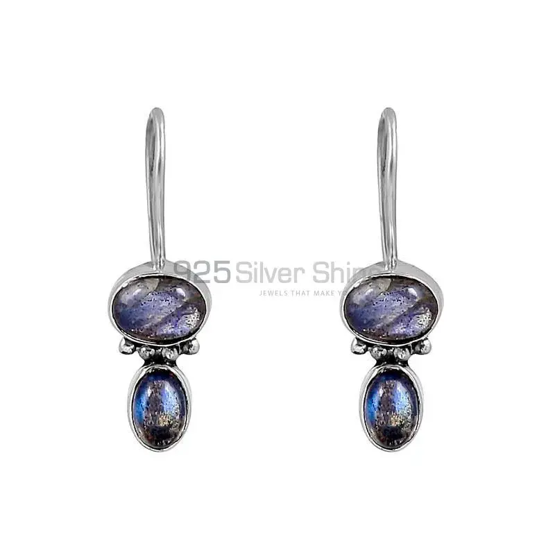 Natural Labradorite Gemstone Earring In 925 Sterling Silver Jewelry 925SE125_0