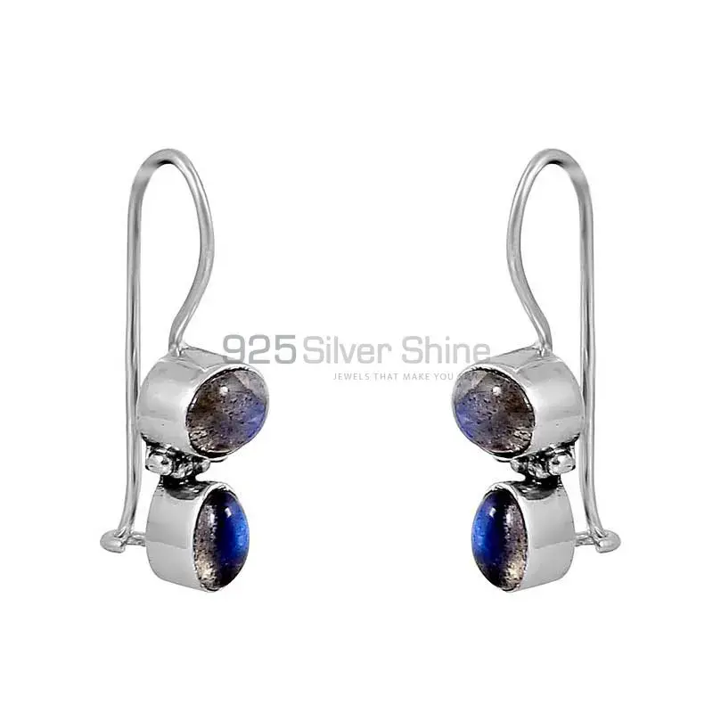 Natural Labradorite Gemstone Earring In 925 Sterling Silver Jewelry 925SE125_0