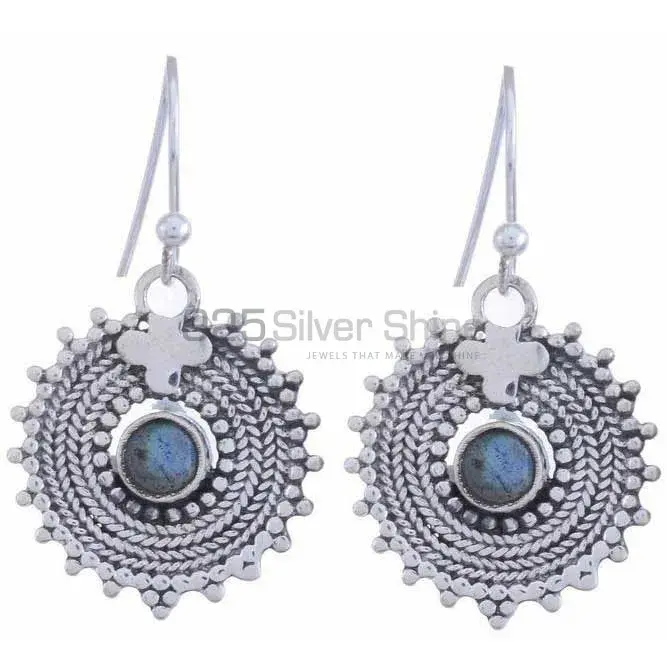 Natural Labradorite Gemstone Earrings In 925 Sterling Silver Jewelry 925SE1201_0