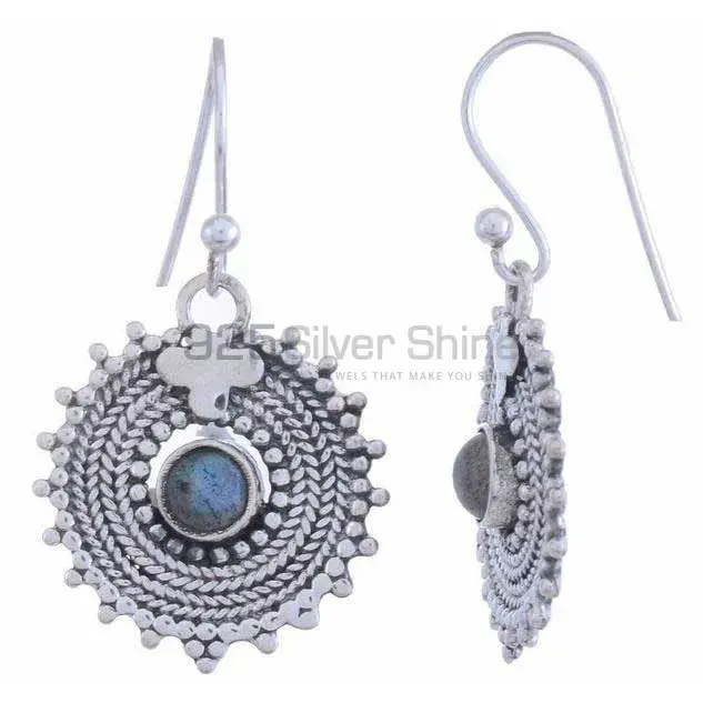 Natural Labradorite Gemstone Earrings Manufacturer In 925 Sterling Silver Jewelry 925SE1201_0