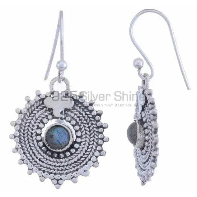 Natural Labradorite Gemstone Earrings In 925 Sterling Silver Jewelry 925SE1201_1