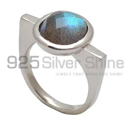 Natural Labradorite Gemstone Gold Plated Ring In Solid 925 Silver 925SR3595-1