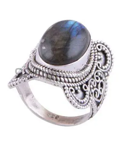 Natural Labradorite Gemstone Rings In 925 Sterling Silver 925SR3025_0