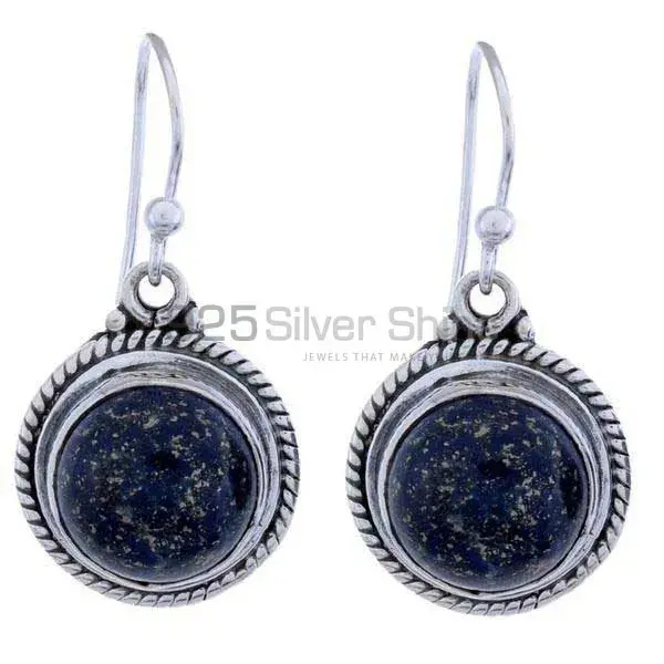 Natural Lapis Gemstone Earrings In 925 Sterling Silver Jewelry 925SE1198_0