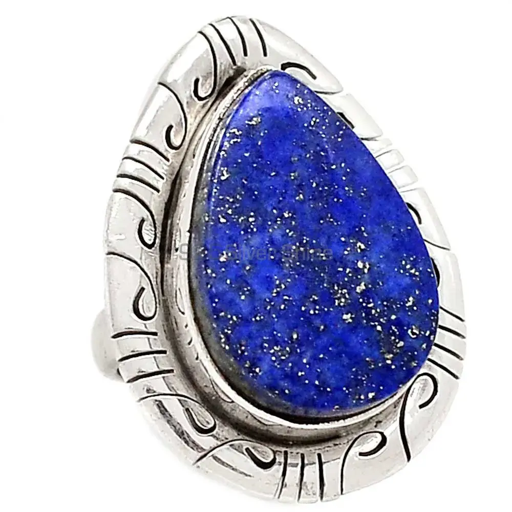 Natural Lapis Gemstone Ring In 925 Solid Silver Jewelry 925SR2316