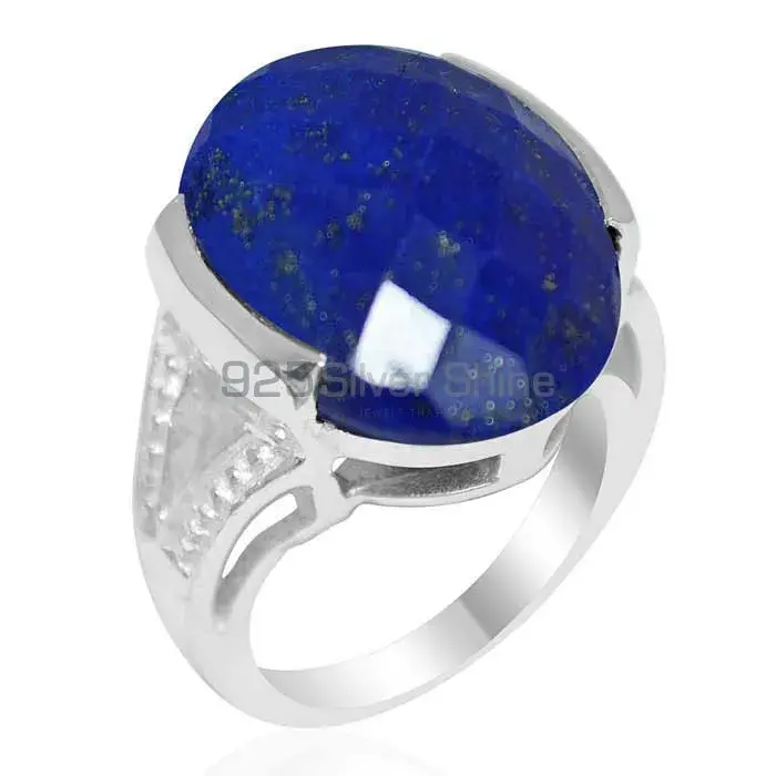Natural Lapis Gemstone Rings Exporters In 925 Sterling Silver Jewelry 925SR1861