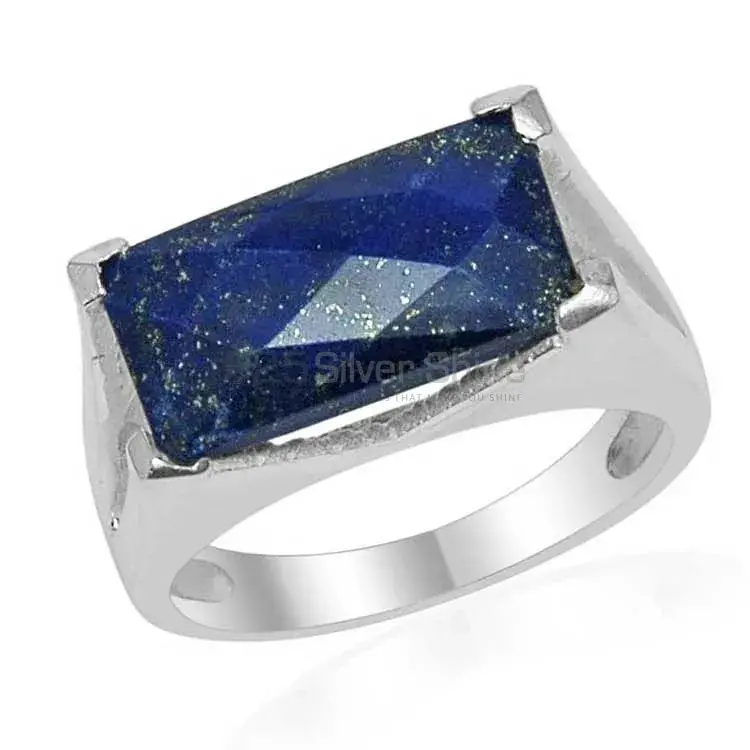 Natural Lapis Gemstone Rings In Solid 925 Silver 925SR1530_1
