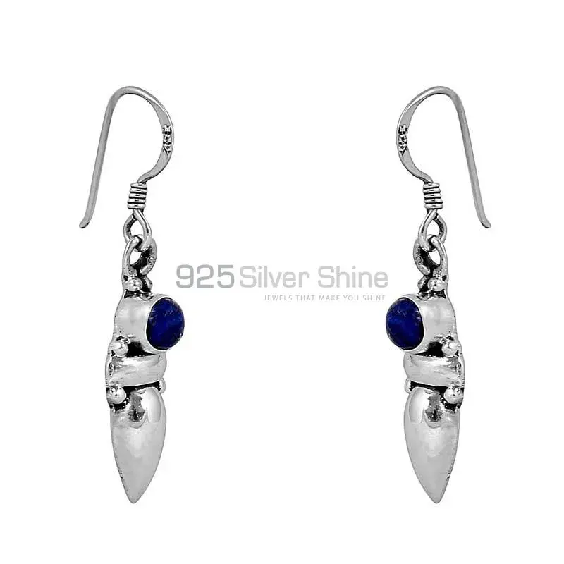 Natural Lapis Lazuli Cabochon Gemstone In 925 Sterling Silver Jewelry 925SE91_0