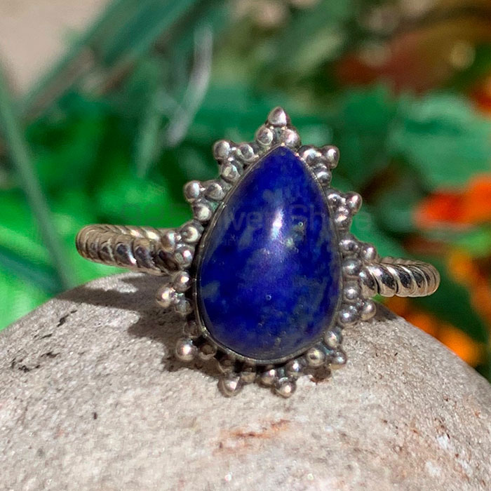 Natural Lapis Lazuli Gemstone Ring In Sterling Silver SSR168