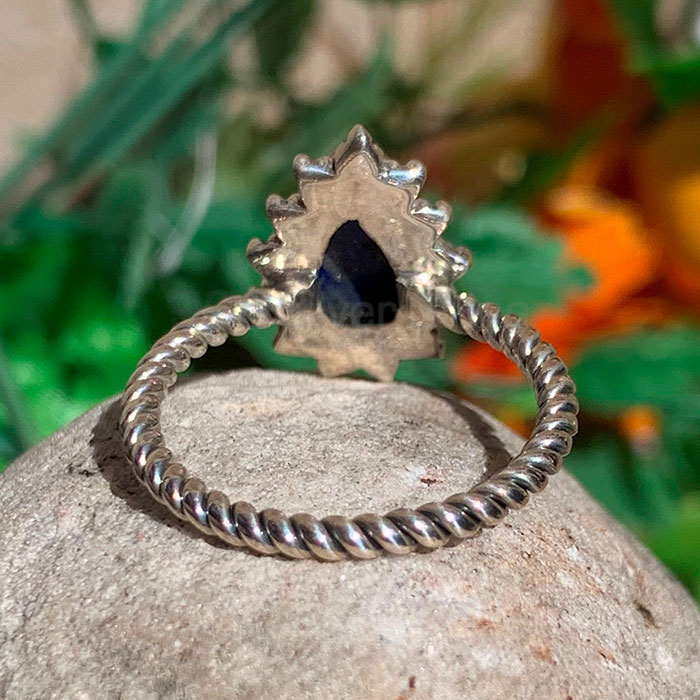 Natural Lapis Lazuli Gemstone Ring In Sterling Silver SSR168_3