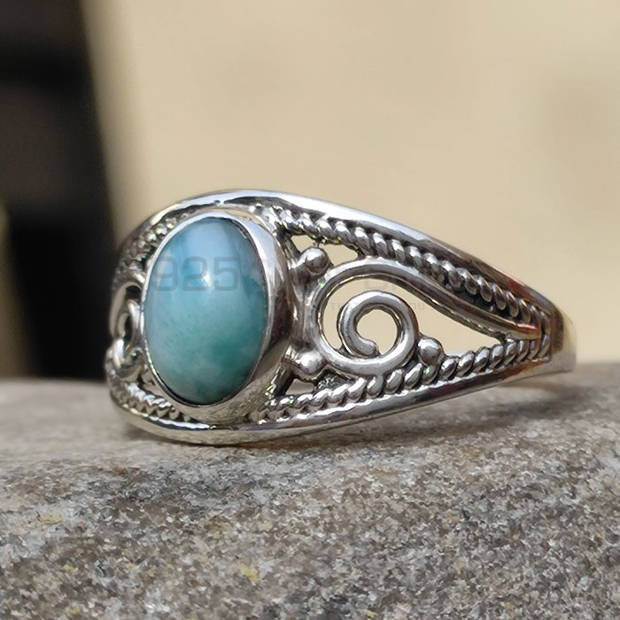 Natural Larimar Antique Look Ring In 925 Sterling Silver SSR81_0