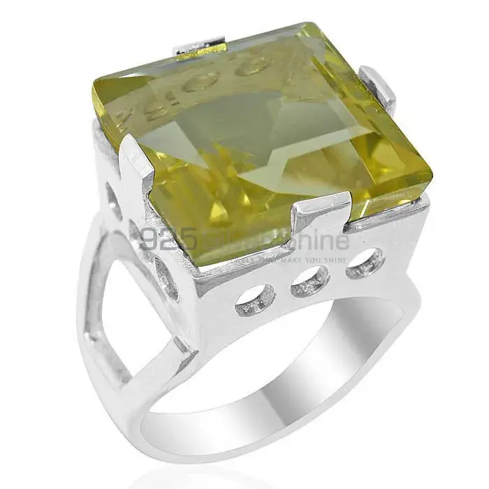 Natural Lemon Topaz Gemstone Rings In 925 Sterling Silver 925SR1910