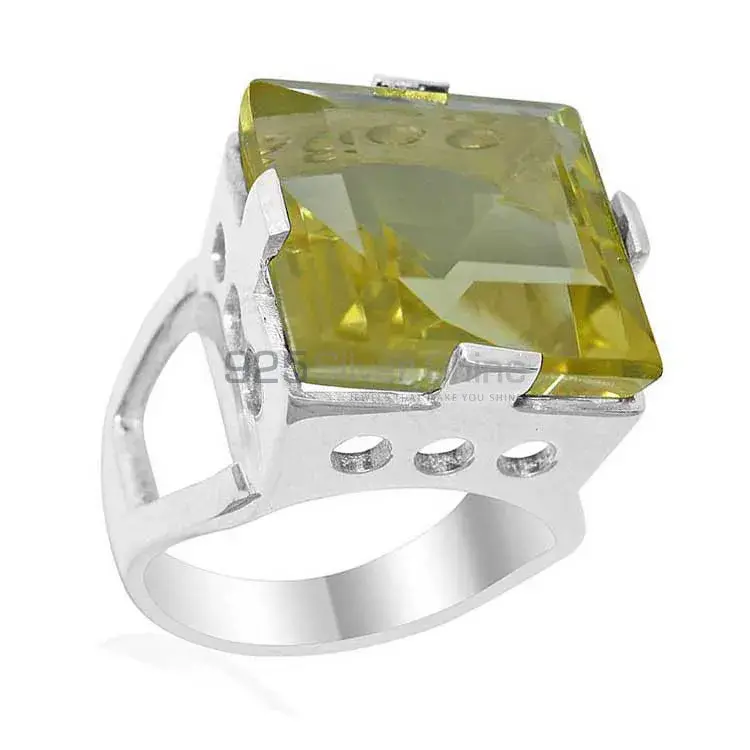 Natural Lemon Topaz Gemstone Rings In 925 Sterling Silver 925SR1910_1