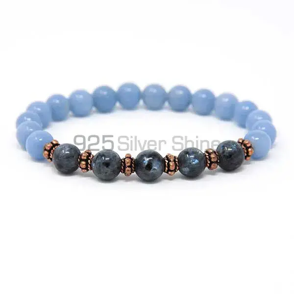 Natural Loose Labradorite Gemstone Beads Bracelets 925BB109