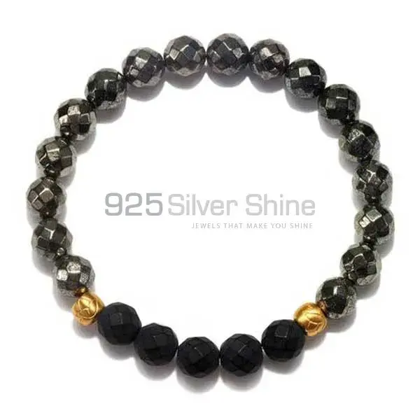 Natural Loose Pyrite Gemstone Beads Bracelets 925BB192
