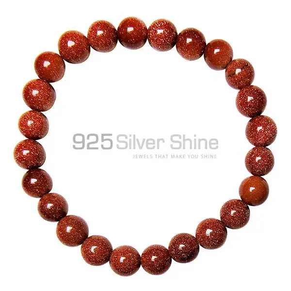 Natural Loose Sunstone Gemstone Beads Bracelets 925BB227