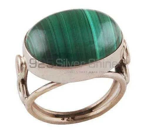 Natural Malachite Gemstone Rings Manufacturer In 925 Sterling Silver Jewelry 925SR2742