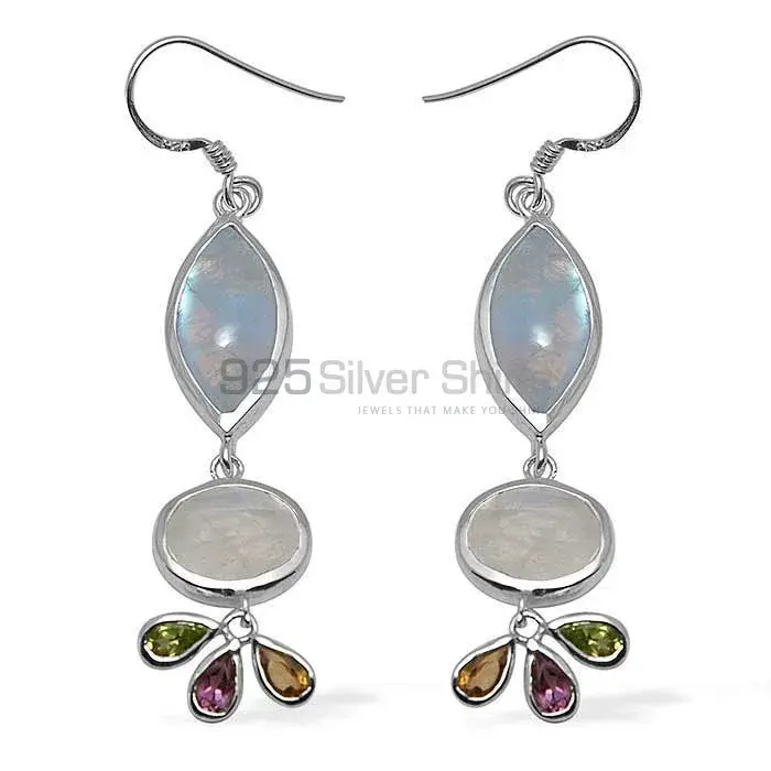 Natural Multi Gemstone Earrings In 925 Sterling Silver Jewelry 925SE1049_0