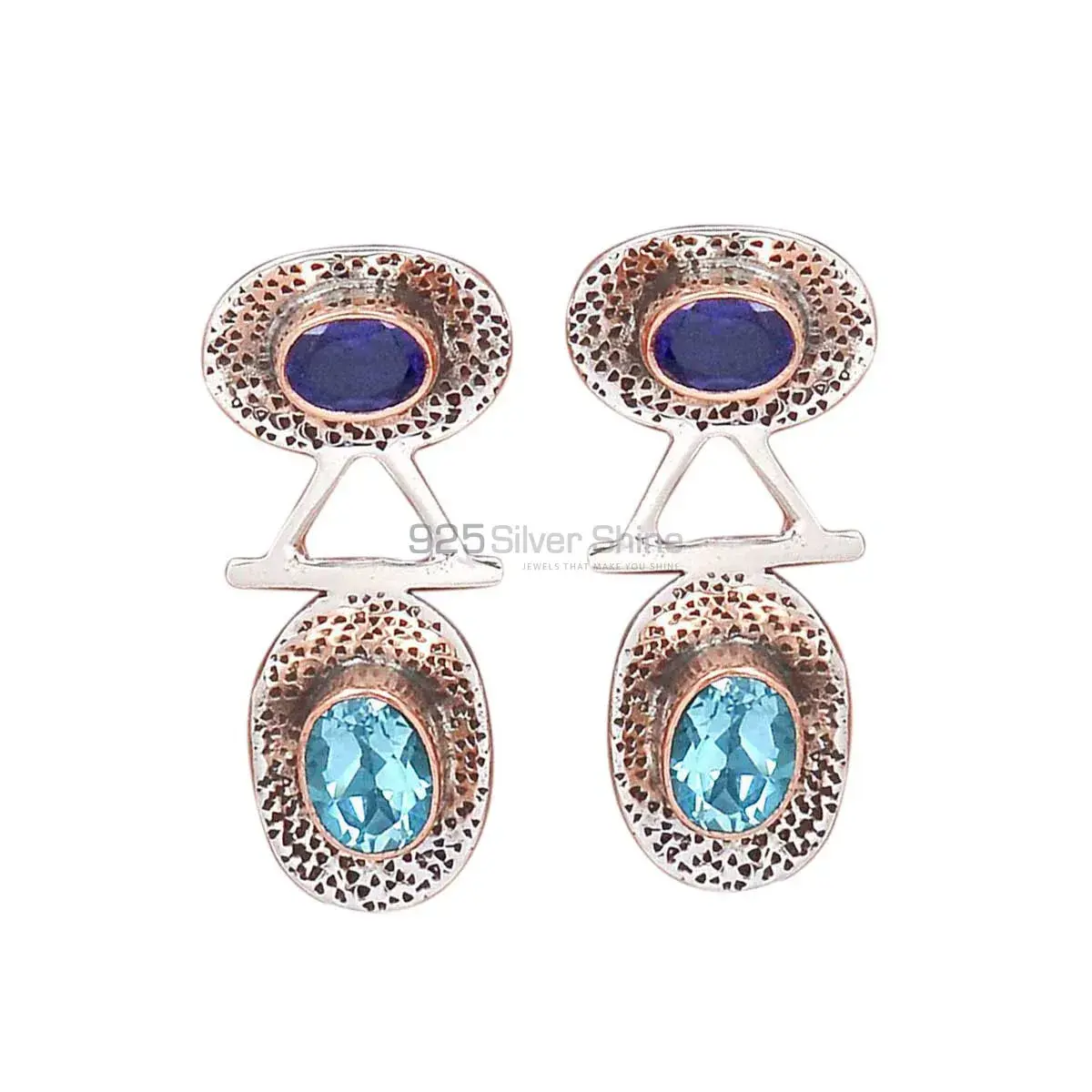Natural Multi Gemstone Earrings In 925 Sterling Silver Jewelry 925SE2132_0