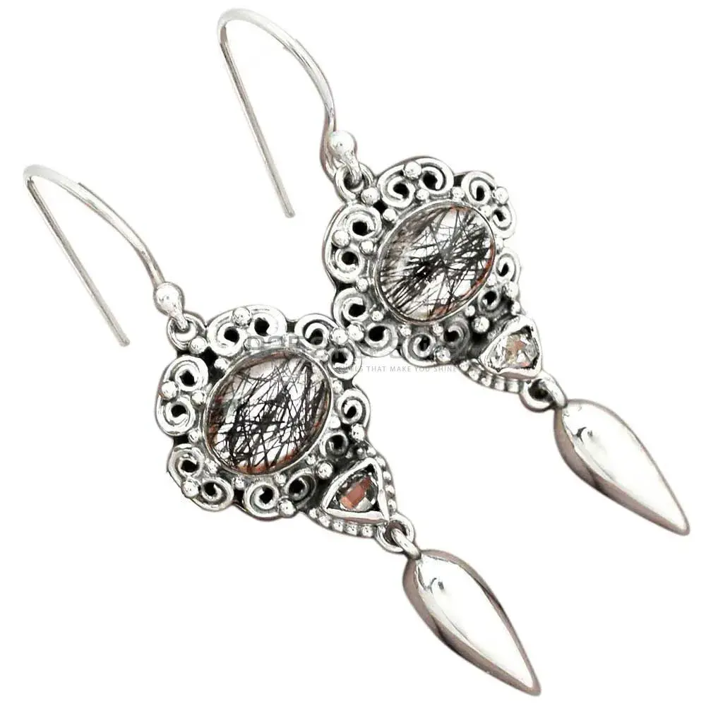 Natural Multi Gemstone Earrings Exporters In 925 Sterling Silver Jewelry 925SE2448_1
