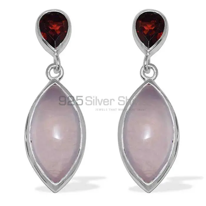 Natural Multi Gemstone Earrings Exporters In 925 Sterling Silver Jewelry 925SE891