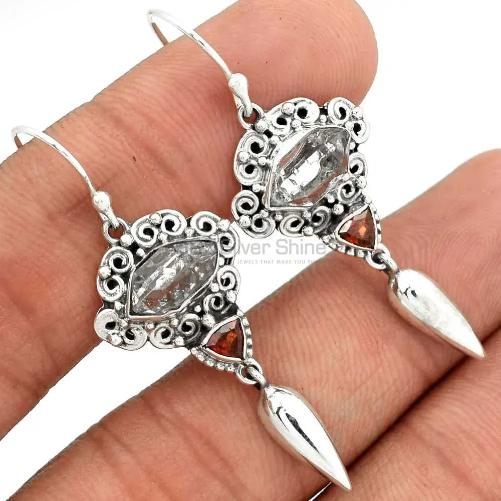 Natural Multi Gemstone Earrings In Fine 925 Sterling Silver 925SE2424_1