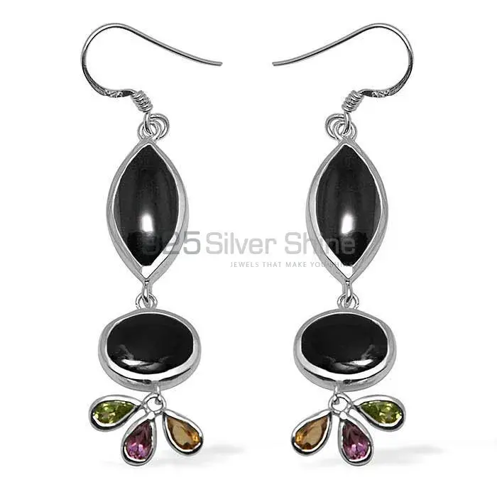 Natural Multi Gemstone Earrings In 925 Sterling Silver Jewelry 925SE1052_0