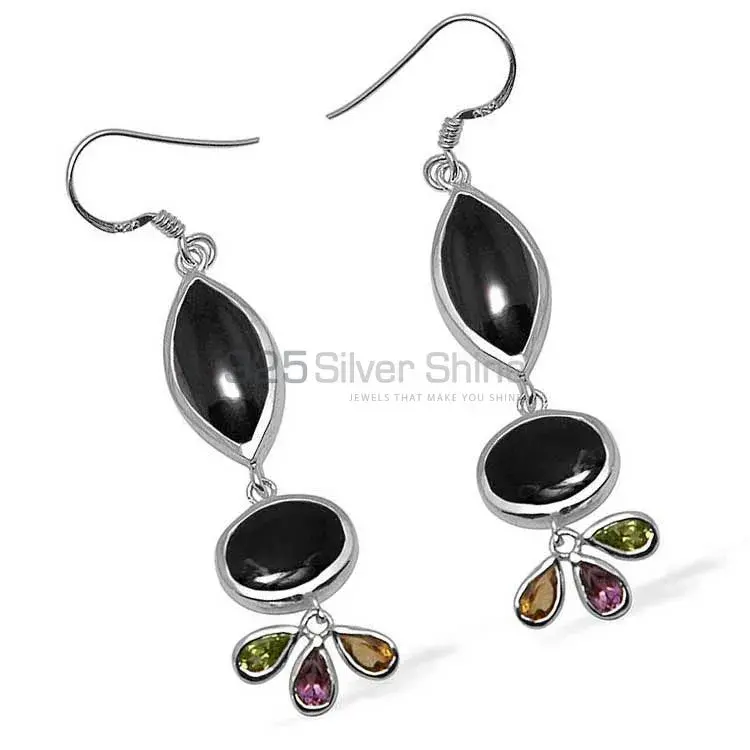 Natural Multi Gemstone Earrings In 925 Sterling Silver Jewelry 925SE1052_1