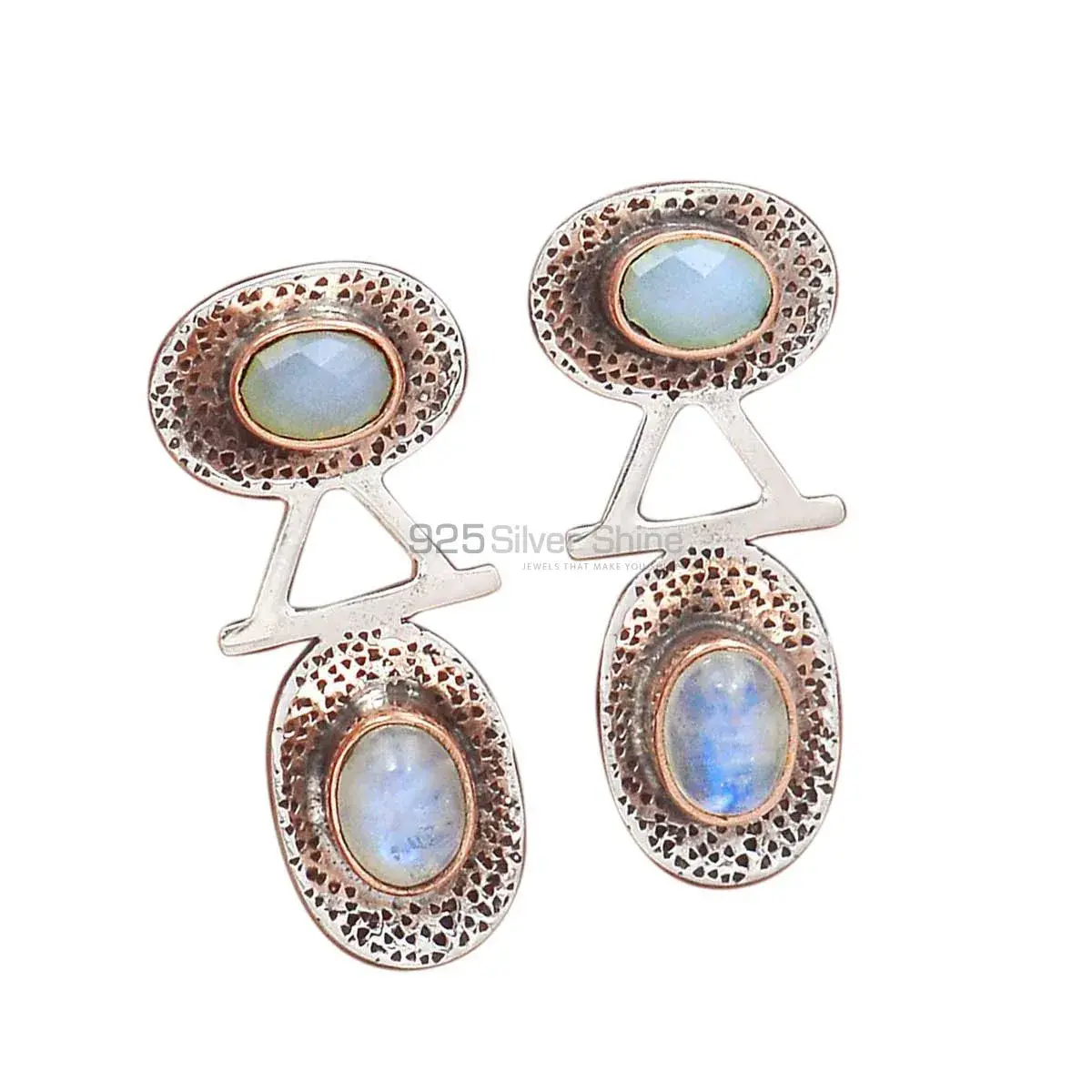 Natural Multi Gemstone Earrings Manufacturer In 925 Sterling Silver Jewelry 925SE2135