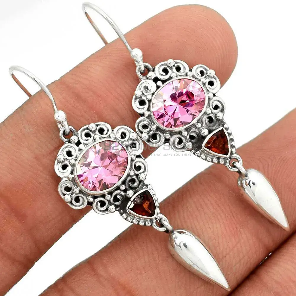 Natural Multi Gemstone Earrings In 925 Sterling Silver Jewelry 925SE2451_1