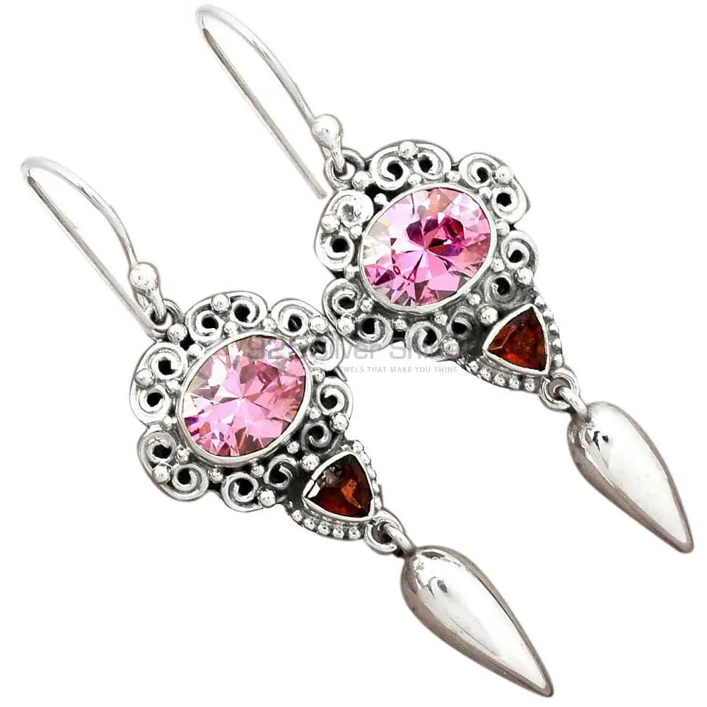 Natural Multi Gemstone Earrings Manufacturer In 925 Sterling Silver Jewelry 925SE2451_1