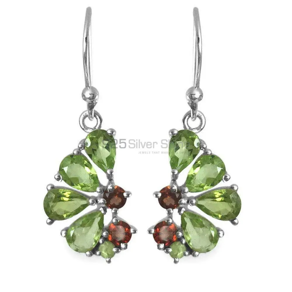 Natural Multi Gemstone Earrings In 925 Sterling Silver Jewelry 925SE1353_0