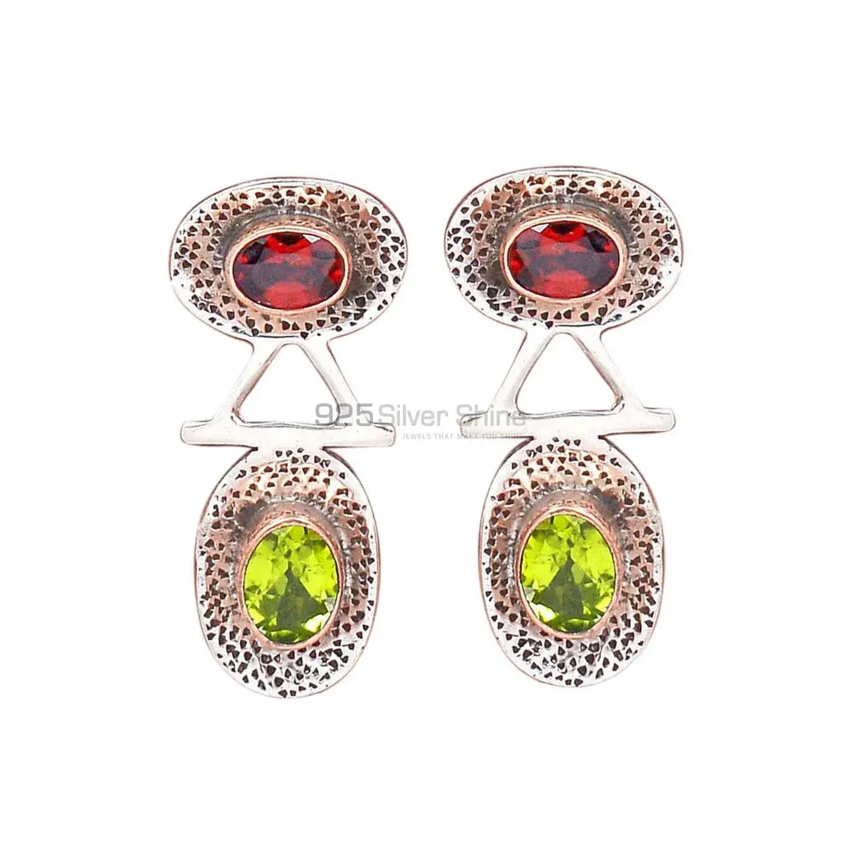 Natural Multi Gemstone Earrings In 925 Sterling Silver Jewelry 925SE2129_0