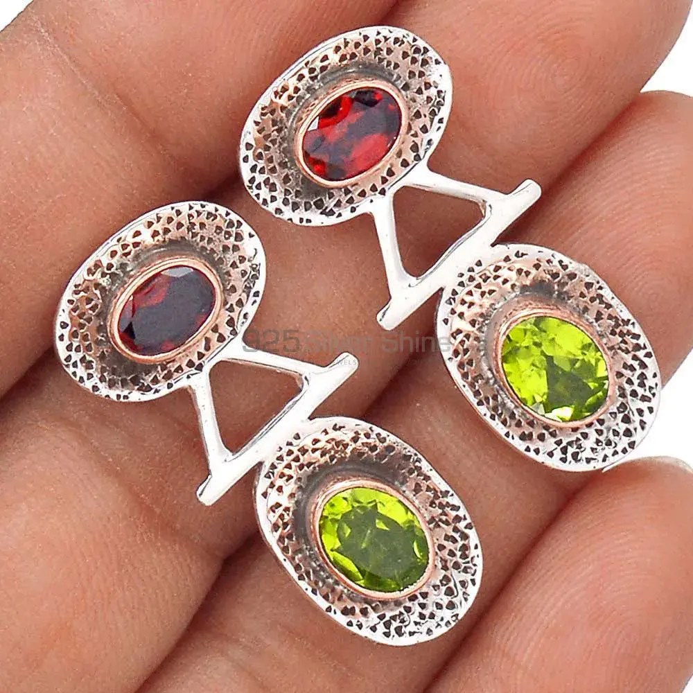 Natural Multi Gemstone Earrings Suppliers In 925 Sterling Silver Jewelry 925SE2129_0