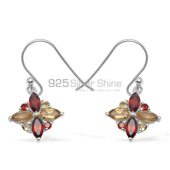 Natural Multi Gemstone Earrings Wholesaler In 925 Sterling Silver Jewelry 925SE1043