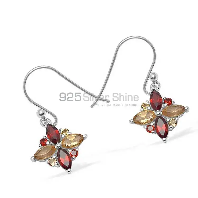 Natural Multi Gemstone Earrings In 925 Sterling Silver Jewelry 925SE1043_1