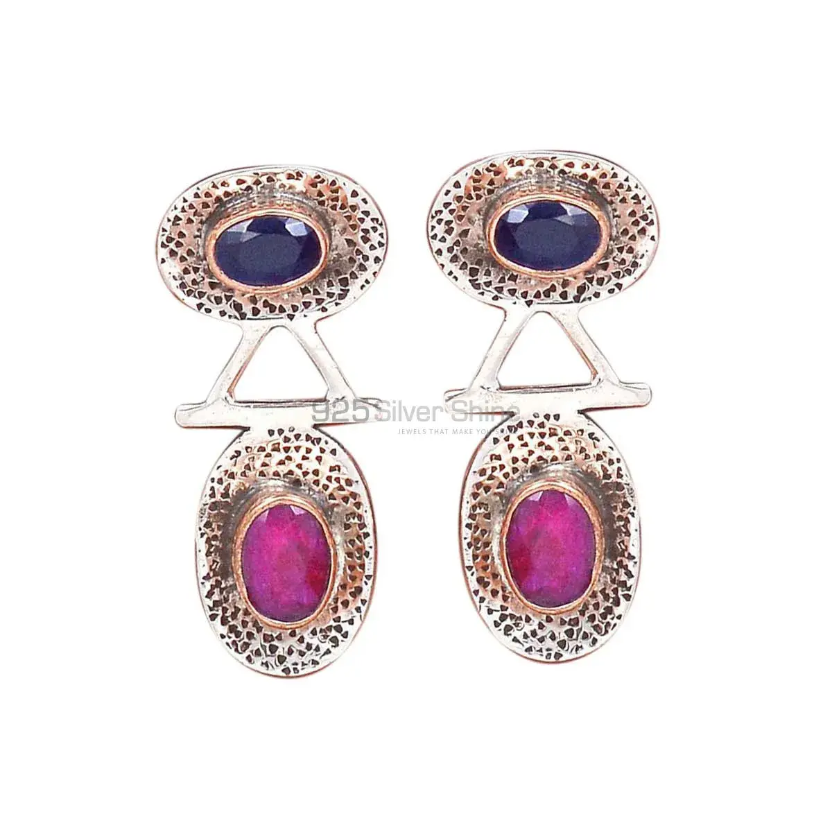 Natural Multi Gemstone Earrings Wholesaler In 925 Sterling Silver Jewelry 925SE2126