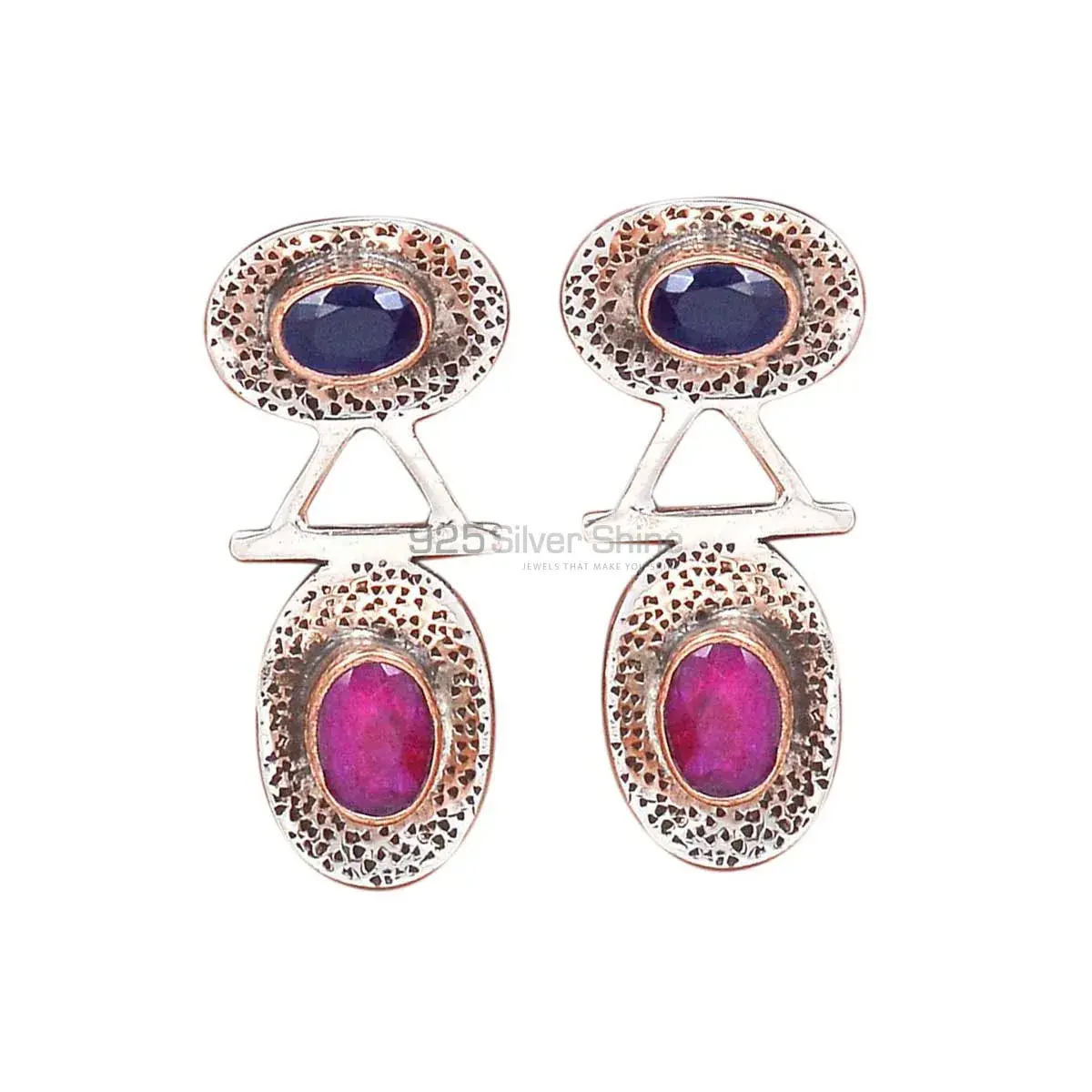 Natural Multi Gemstone Earrings In 925 Sterling Silver Jewelry 925SE2126_0