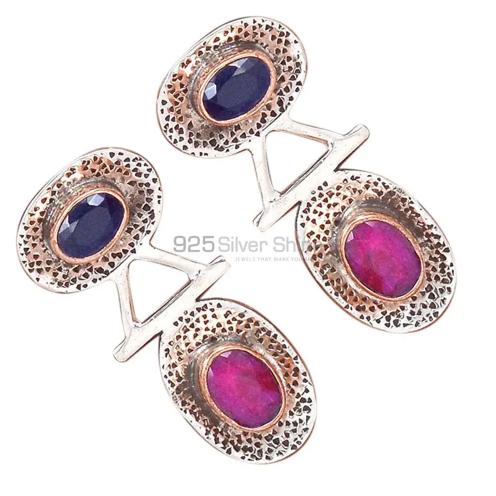 Natural Multi Gemstone Earrings In 925 Sterling Silver Jewelry 925SE2126_2