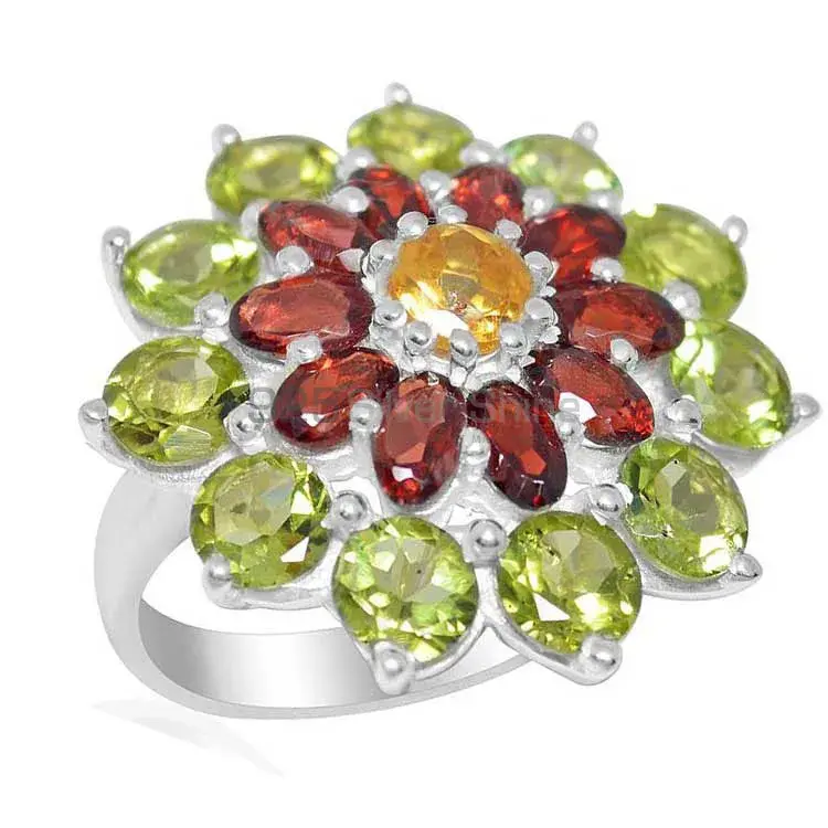 Natural Multi Gemstone Rings In 925 Sterling Silver 925SR2147_0