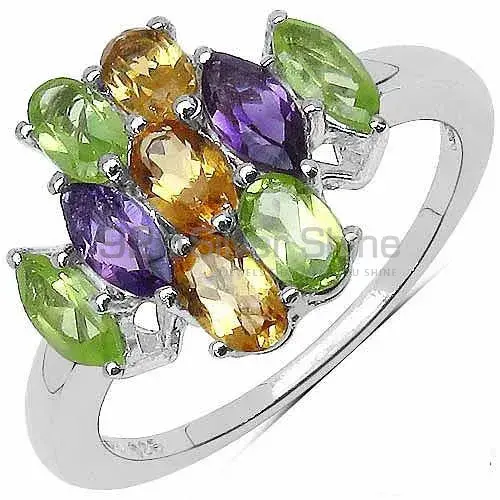 Natural Multi Gemstone Rings In 925 Sterling Silver 925SR3277