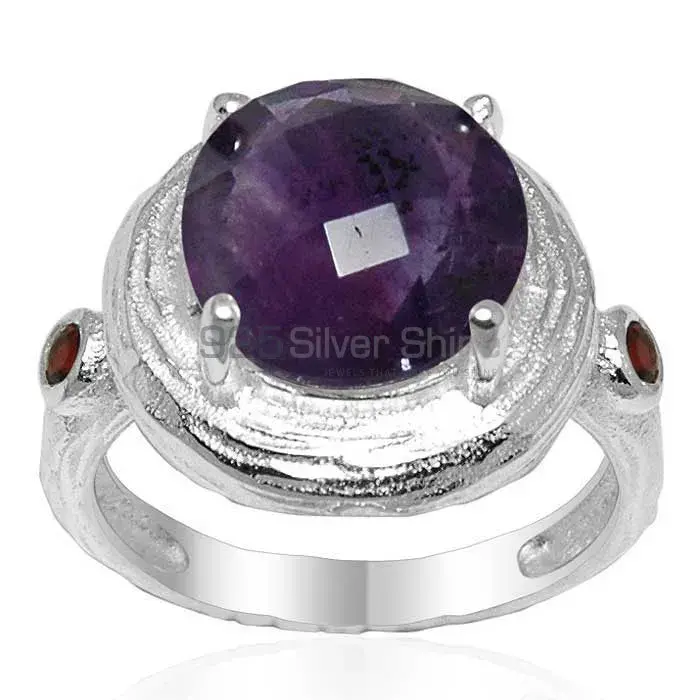 Natural Multi Gemstone Rings In Solid 925 Silver 925SR1609_0