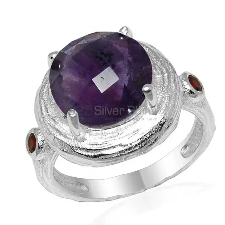 Natural Multi Gemstone Rings In Solid 925 Silver 925SR1609_0