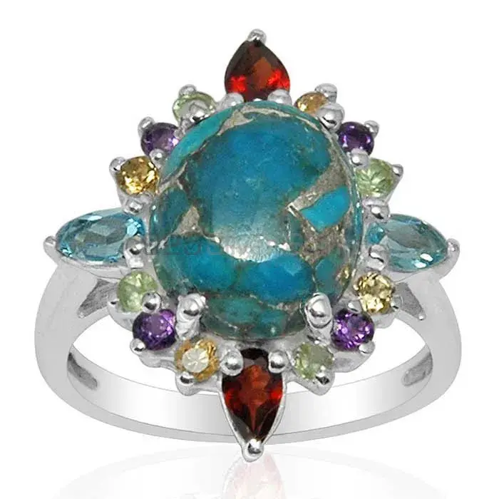 Natural Multi Gemstone Rings Suppliers In 925 Sterling Silver Jewelry 925SR1475