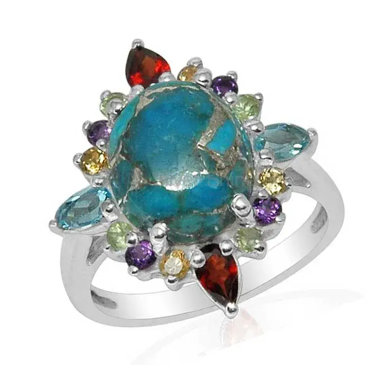 Natural Multi Gemstone Rings In 925 Sterling Silver Jewelry 925SR1475_1