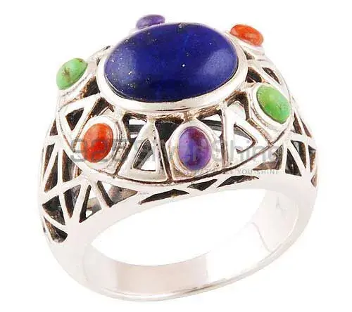 Natural Multi Gemstone Rings Wholesaler In 925 Sterling Silver Jewelry 925SR2891