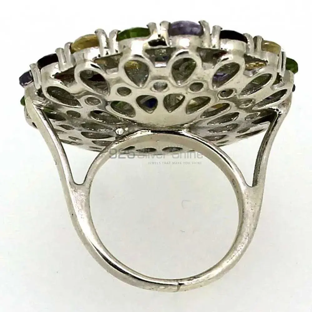Natural Multi Stone Gemstone Handmade Ring In 925 Sterling Silver 925SR019_2