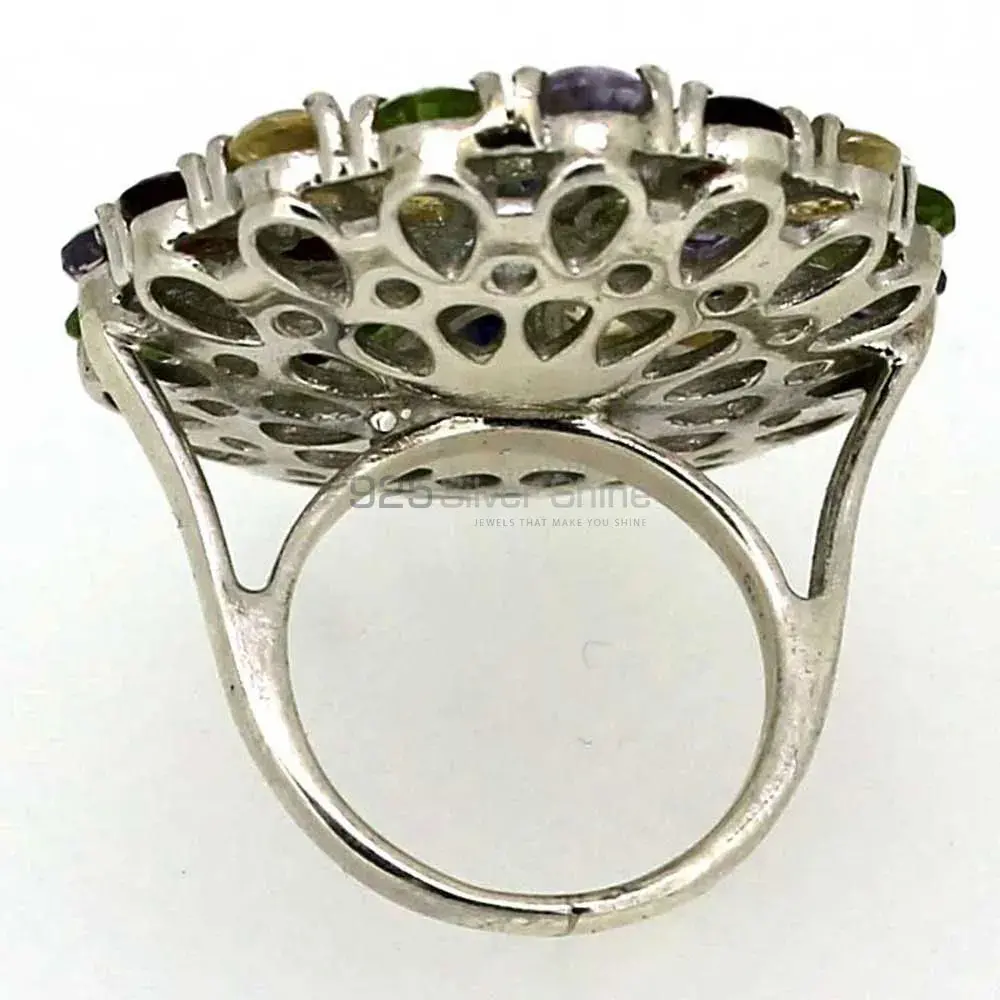 Natural Multi Stone Gemstone Handmade Ring In 925 Sterling Silver 925SR019_3
