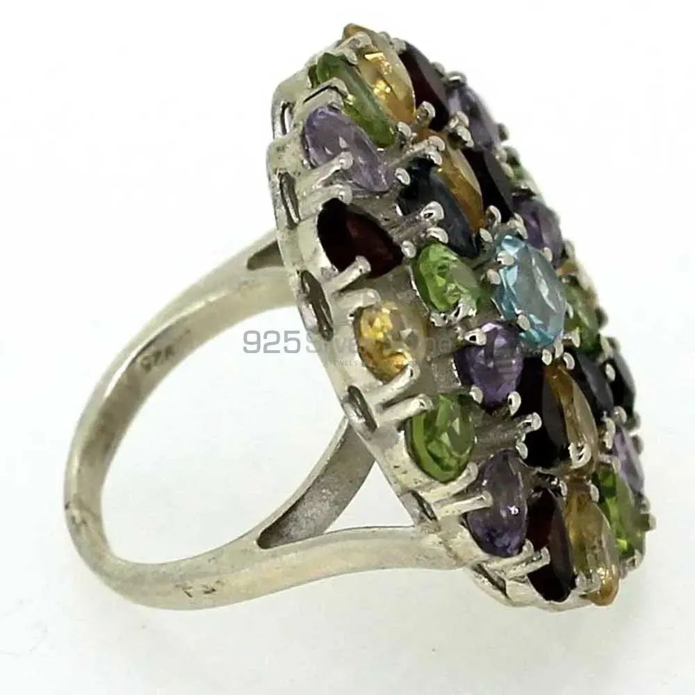 Natural Multi Stone Gemstone Handmade Ring In 925 Sterling Silver 925SR019_3